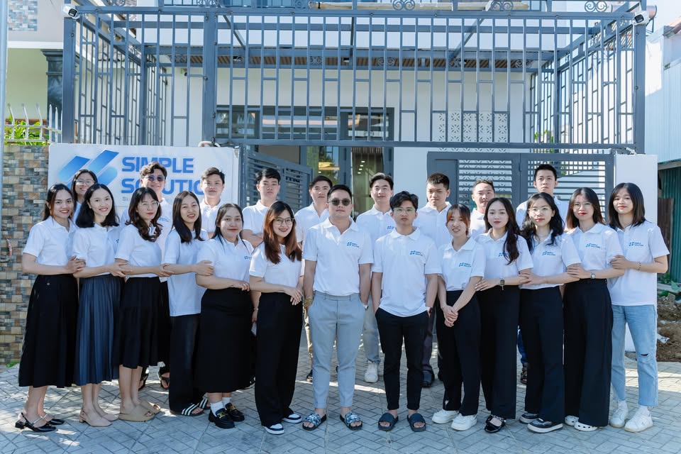 The Simple Solution team in front of the company office